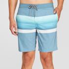 Men's 8.5 Striped Queso Board Shorts - Goodfellow & Co Teal