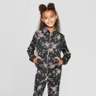 Girls' Printed Track Jacket - Art Class Black