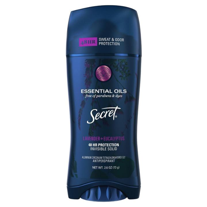 Secret Essential Oils Invisible Solid Antiperspirant & Deodorant Lavender And Eucalyptus