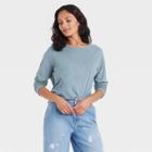 Women's Long Sleeve T-shirt - Universal Thread Blue