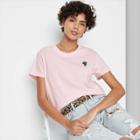 Women's Short Sleeve Shrunken Boxy T-shirt - Wild Fable Pink