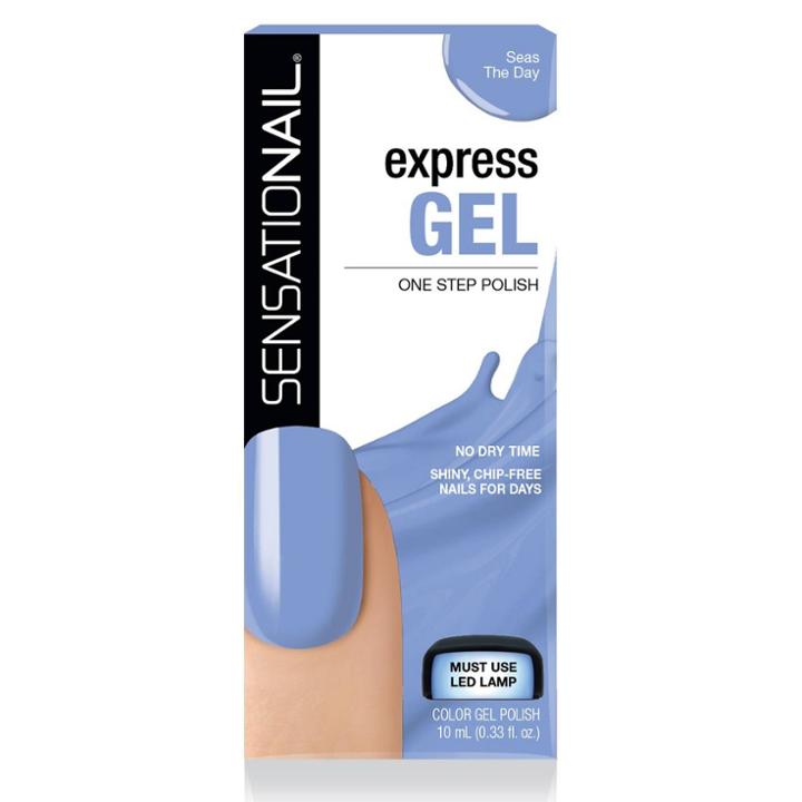 Sensationail Express Gel Polish 72102 Seas The Day - 0.33 Fl Oz, Blue