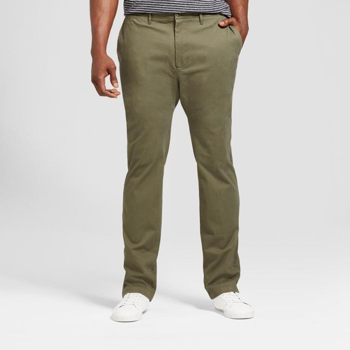 Men's Big & Tall Slim Fit Hennepin Chino Pants - Goodfellow & Co Olive (green)
