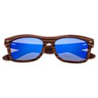 Earth Wood Maya Polarized Sunglasses - Black/blue, Men's, Espresso Brown