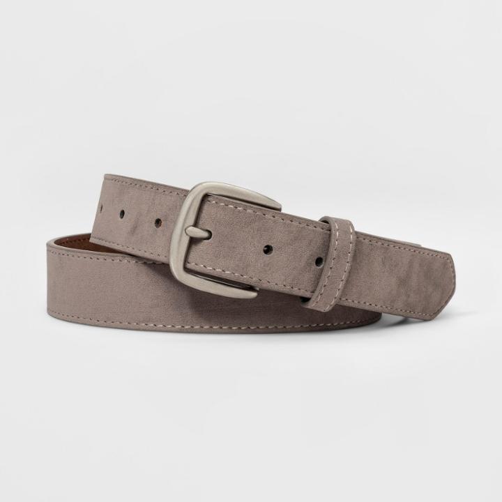 Target Men's 33mm Border Stitch Rivet - Goodfellow & Co Taupe