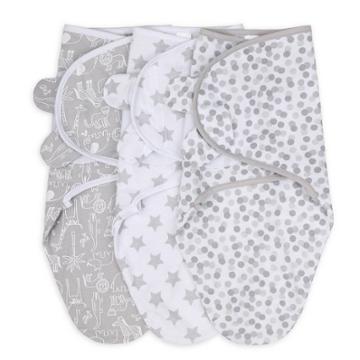 The Peanutshell Swaddle Wrap Gray Safari