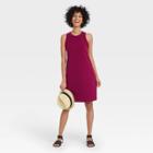 Women's Knit Tank Dress - A New Day Burgundy