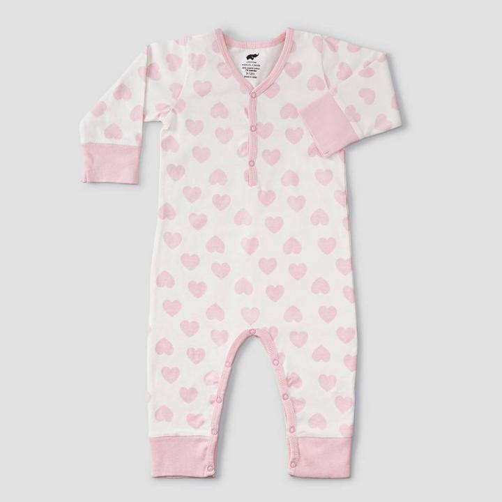 Layette By Monica + Andy Baby Girls' Heart Print Romper - Pink