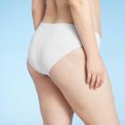 Juniors' Plus Size Ribbed Cheeky Hipster Bikini Bottom - Xhilaration White X