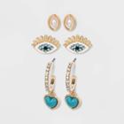 Sugarfix By Baublebar Mystical Earring Set - Turquoise, Women's, Blue