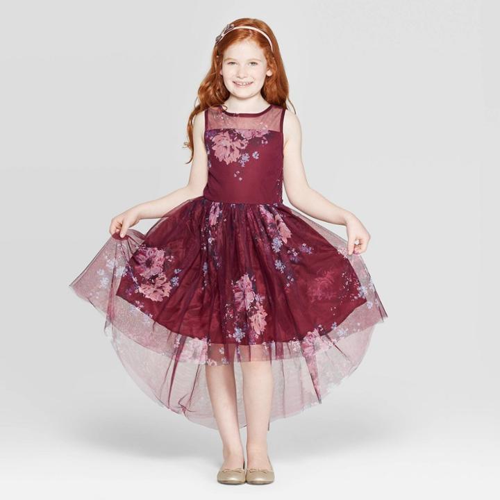 Girls' Dresses Burgundy M Zenzi, Purple