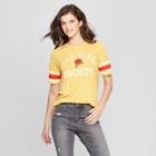 Women's Short Sleeve Good Vibes Society Graphic T-shirt - Mighty Fine (juniors') Mustard