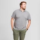 Men's Big & Tall Standard Fit Pique Polo Shirt - Goodfellow & Co Heather Gray