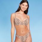 Women's Light Lift Bralette Bikini Top - Shade & Shore Animal Print