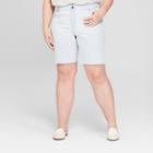 Women's Plus Size Bermuda Jean Shorts - Universal Thread Light Wash