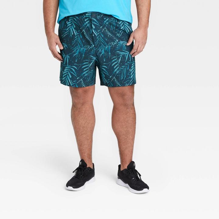 Men's Big & Tall Hybrid Shorts - All In Motion Navy Blue