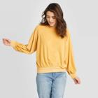 Women's Crewneck Raglan Sweatshirt - Universal Thread Yellow