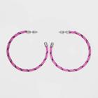 Corded Hoop Earrings - Wild Fable Fuchsia, Pink
