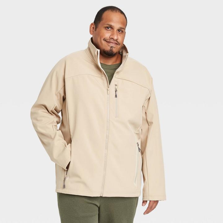 Men's Softshell Fleece Jacket - All In Motion Beige