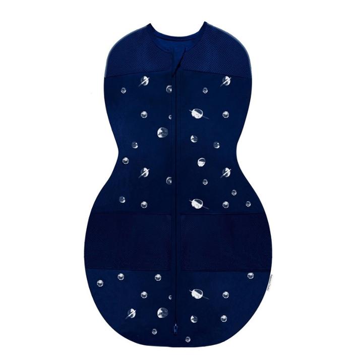 Happiest Baby Sleepea Sack Swaddle Wrap - Navy With Planets - S, Blue With Planets