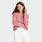 Women's V-neck Pullover Sweater - Knox Rose