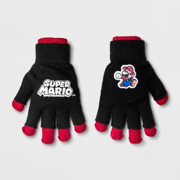 Nintendo Boys' Super Mario Gloves - Black