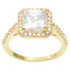 2 2/5 Ct. T.w. Journee Collection Cushion Cut Cz Basket Set Engagement Ring In Brass - Gold