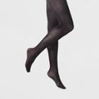 Women's 50d Opaque Control Top Tights - A New Day Black S/m, Size: