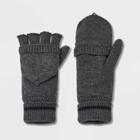 Men's Convertible Mittens With Fleece Lined - Goodfellow & Co Charcoal Gray