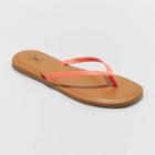 Women's Ava Skinny Strap Flip Flop Sandals - Shade & Shore Coral Orange
