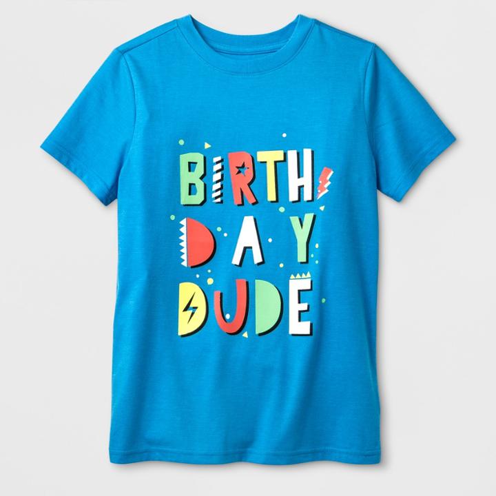 Petiteboys' Short Sleeve Graphic T-shirt - Cat & Jack Blue L, Boy's,