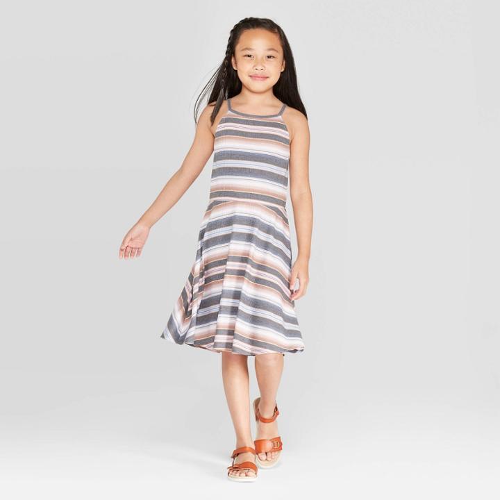 Target Girls' High Neck Skater Dress - Art Class Xl,