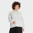 Women's Plus Size Crewneck Textured Pullover Sweater - A New Day