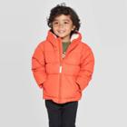 Toddler Boys' Kangaroo Puffer Jacket - Cat & Jack Orange