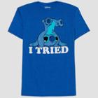 Men's Lilo & Stitch I Tried Short Sleeve Graphic T-shirt - Blue S, Men's,