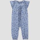 Baby Girls' Floral Jumpsuit - Just One You Made By Carter's Blue Newborn
