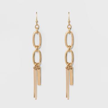 2 Links & 3 Bars Fish Hook Earrings - A New Day Gold