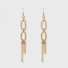 2 Links & 3 Bars Fish Hook Earrings - A New Day Gold