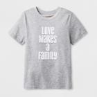 Kids' Short Sleeve Love Makes A Family T-shirt - Cat & Jack Heather Gray Xxl, Kids Unisex