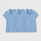 Girls' 3pk Short Sleeve Pique Uniform Polo Shirt - Cat & Jack