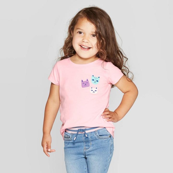 Toddler Girls' Short Sleeve Graphic T-shirt - Cat & Jack
