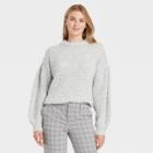 Women's Crewneck Textured Pullover Sweater - A New Day