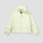 Girls' High Neck Cropped Puffer Jacket - Art Class