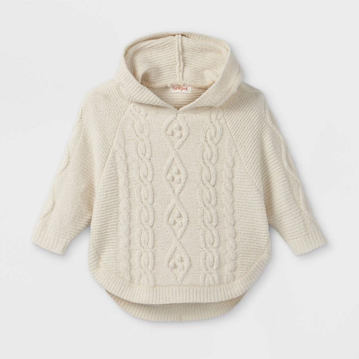 Toddler Girls' Bear Pullover Sweater - Cat & Jack Cream