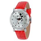 Women's Disney Mickey Mouse Shinny Vintage Articulating Watch With Alloy Case - Red, Women's,