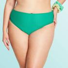 Women's Plus Size Textured Bikini Bottom - Stoney Clover Lane X Target Green