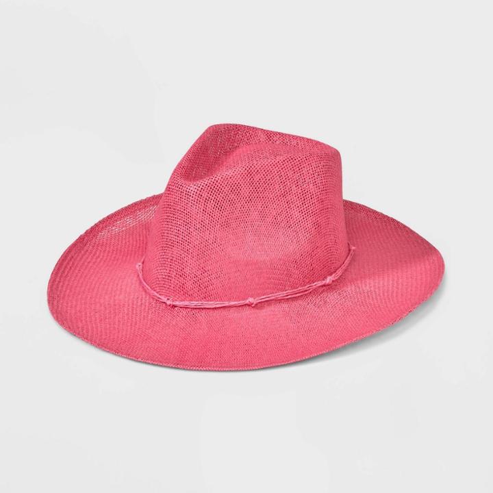 Women's Western With Band Cowboy Hat - Wild Fable Pink