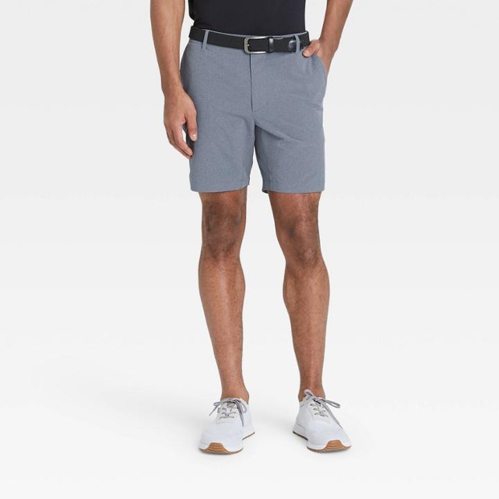 Men's Heather Golf Shorts - All In Motion Dark Blue