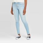 Women's High-rise Button-fly Skinny Jeans - Universal Thread Light Wash 4r, Women's, Blue