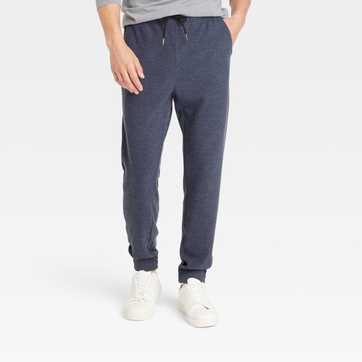 Men's Regular Fit Tapered Sweatpants - Goodfellow & Co Navy Blue